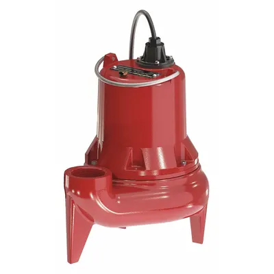 LIBERTY PUMPS Pompa Ejector Limbah: Besi Cor, Fase Tunggal, 1/2 hp, 208/230V AC - General Purpose Sewage Ejector Pumps