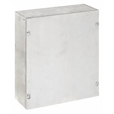 HOFFMAN Enclosure: Steel, 6 in x 4 in x 4 in, NEMA 1, Solid Cover, Screw On - Steel Indoor Enclosures with Screw-On Covers
