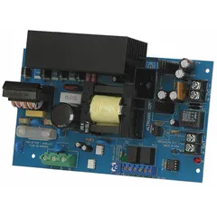 This power supply board converts 115V AC input to 12VDC at 10A output. Constructed of phenolic/fiberglass material for electrical insulation. Suitable for powering security cameras, access control systems, and electronic locks in commercial and industrial applications.