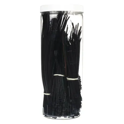 Kit Pengikat Kabel: 650 Buah, Nilon 6/6, Pengunci Kait Plastik, Hitam - Cable Tie Assortment Kits