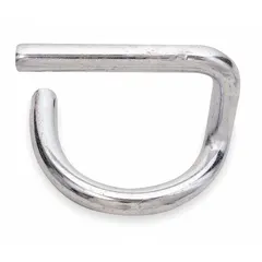 This pigtail pin is a hardware component used as a securing pin in scaffolding and material-handling systems. It serves as a replacement or accessory part for compatible equipment, ensuring structural connections remain stable during assembly and operation.