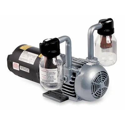GAST Kompresor/Pompa Vakum: 1.5 hp, 1 Fase, 115/230V AC, 21 cfm - Rotary Vane Compressor/Vacuum Pumps with Motors