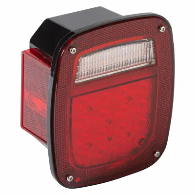 GROTE Lampu Kotak: LED, Lampu Berhenti, Merah, Persegi, Tinggi Keseluruhan 6 3/4 in, Lebar Keseluruhan 5 3/4 in - Stop Lights