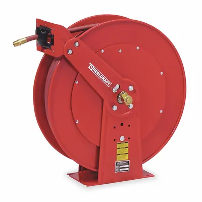 REELCRAFT Gulungan Selang Kembali Pegas: 75 ft (3/4 in I.D.), 3/4 in MNPT, 250 psi Tekanan Operasi Maks - Dual-Arm Air or Water Spring-Return Hose Reels