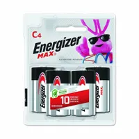 C-size premium alkaline battery delivering 1.5V DC. Part of the Max series, supplied in a 4-pack. Suitable for moderate-drain devices such as flashlights, radios, and portable instruments in maintenance and inspection tasks