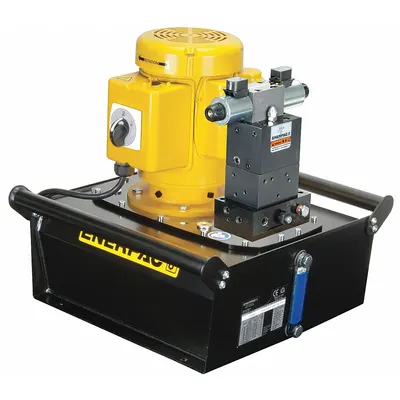 ENERPAC Hydraulic Pump: 10,000 psi Max. Op Pressure, 40 cu in/min Displacement @ 10,000 psi - Corded High-Power Stationary Electric Hydraulic Pump Units