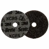 Ceramic, extra-coarse disc for cool-cutting coating removal on all materials. Measures 4 in diameter with 5/8 in arbor hole. Pack of 100. Suitable for blending, deburring, and finishing surfaces in industrial maintenance and fabrication