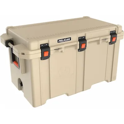 PELICAN Pendingin Peti Laut: Cokelat, 124 Kaleng, Kapasitas Pendingin 150 qt - Heavy-Duty Chest Coolers