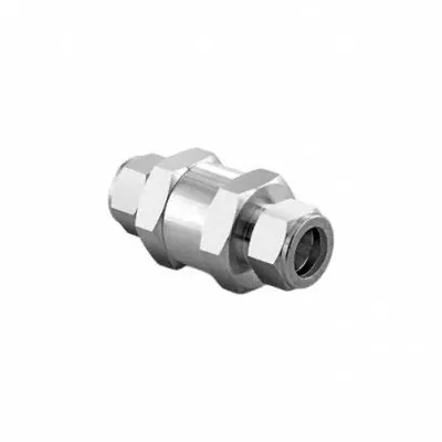 HAM-LET Katup Periksa: Poppet, Badan Katup Inline, Ukuran Pipa 8 mm, Let-Lok x Let-Lok - Stainless Steel Instrumentation Poppet Check Valves