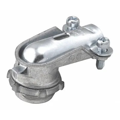 RACO Konektor - Gaya Klem, 90 Derajat: Seng, Ukuran Perdagangan 3/8 in, MNPT 1/2 in - 90° Connectors - Clamp Style