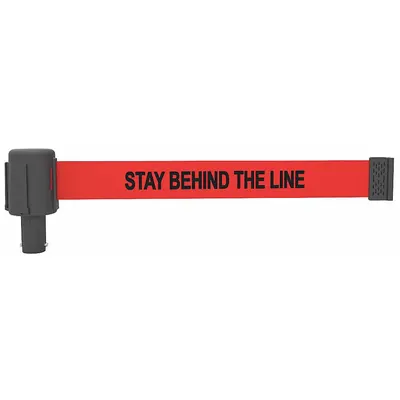 BANNER STAKES Kepala Sabuk Tarik: Merah, 42 in Tinggi Total, 15 ft Panjang Sabuk - Replacement Belt Cassettes