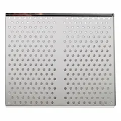 This perforated shelf is designed for use with BINDER cooling incubators, compatible with model 9020-0422. It provides a ventilated surface to support sample organization and promote uniform air circulation within the chamber.