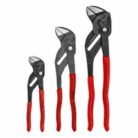 Tongue & Groove Plier Set: Flat, Push Button, 2 in_1 1/2 in_2 1/2 in Max Jaw Opening, Smooth (MPN 00 20 06 US3)