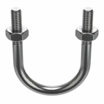 Standard U-Bolt: 1/4"-20 Thread Size, For Pipe Size 1 1/4 in, 3 in Inside Ht - Standard U-Bolts