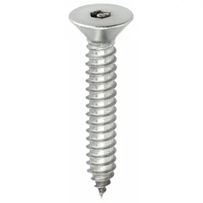 TAMPER-PRUF SCREW Tamper Resistant Screw: #8 Size, 1 in Lg, Stainless Steel, Plain, Flat - Flat Head Sheet Metal Screws