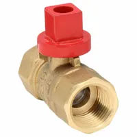 NIBCO Manual Two-Way Ball Valve: 1/2 in, Brass, Straight, FIP x FIP, 600 psi Max. Pressure (CWP) (MPN GB2A)