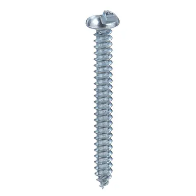 TAMPER-PRUF SCREW Sekrup Lembaran Logam: Ukuran #8, 3/8 in Pjg, Baja, Lapis Seng, Satu Arah, Bulat - Round Head Sheet Metal Screws