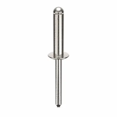 Paku Keling Buta,2 1/3 in P,1/4 in dia,PK100: Inci, 2 21/64 in Pjg Keseluruhan, 1 in Pjg Badan - Domed-Head Blind Rivets