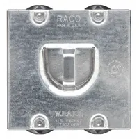 RACO Electrical Box Cover: 2 Gangs, Raised, 3/4 in Raised Ht, For Rectangular Box Shape, Steel (MPN 702RD)