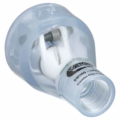 VALTERRA Katup Periksa: Ayun, Badan Katup Inline, 1/2 in Ukuran Pipa, FIP x FIP, PVC - PVC Inline Spring-Loaded Swing Check Valves