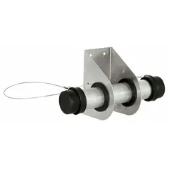Stainless steel mounting bracket for vehicle document holders. Overall height 4 in, overall length 9 in. Used to secure document holders in trucks, vans, or service vehicles for organizing registration and insurance papers.
