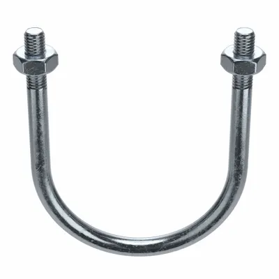 Standard U-Bolt: 1/2"-13 Thread Size, For Pipe Size 5 in, 7 1/4 in Inside Ht - Standard U-Bolts