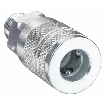 SPEEDAIRE Kopling Selang Quick Connect: Ukuran Badan 1/4 in, Ukuran Fitting Selang 1/4 in - Industrial Interchange Steel Quick-Connect Air Coupling Bodies