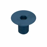 Flat head socket cap screw with M12x1.75 metric thread, 20 mm length, and 8 mm drive size. Made from alloy steel with a blue phosphate finish. Supplied in a 10-pack. Commonly used in machinery assembly, jigs, and fixtures where a flush surface is required