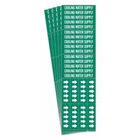 Pipe Marker: Cooling Water Supply, Green, White, Fits 3/4 in and Smaller Pipe O.D., 5 PK (MPN 7072-3C-PK)