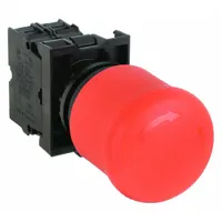 EATON Emergency Stop Push Button: Non-Illuminated, Mushroom Head Profile, Non-Metallic, 22 mm (MPN M22-PVT-K02)