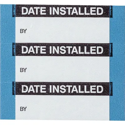 Label Inspeksi BRADY: 1 1/2 in Lebar, 5/8 in Tinggi, Hitam/Putih, Persegi Panjang, Matte - Safety