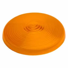 Round replacement lens for tail lights, made of amber acrylic. Measures 1 1/16 inches wide. Used to replace damaged or faded lenses on vehicle tail light assemblies, restoring illumination and compliance.