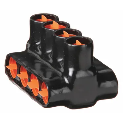 Konektor Multitap BLACKBURN: 4 Port, Masuk Dua Sisi, Ukuran Kawat 10 AWG – 350 kcmil - Dry-Location Double-Sided Entry Multitap Connectors