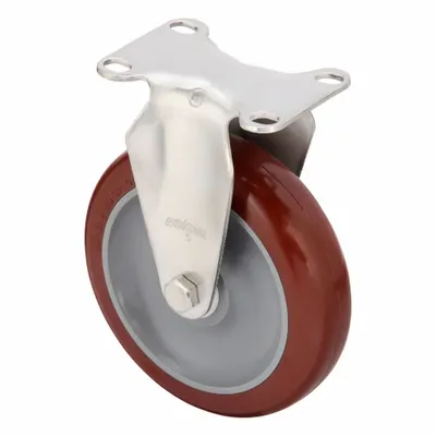 COLSON Roda Pelat: Tahan Korosi, Kaku, Poliuretan, Diameter Roda 5 in - Corrosion-Resistant Plate Casters