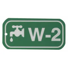 Polystyrene lockout tag for use in lockout/tagout procedures to indicate equipment isolation status. Type W-2 with no header, printed in English, and features holes for attachment. Suitable for industrial safety tagging applications.