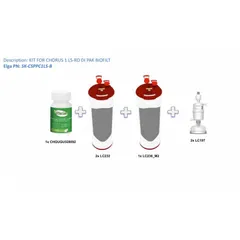 This kit is a replacement assembly for ELGA Chorus 1 Life Science water purification systems. It includes filters, stands, and switches to maintain system performance in laboratory and analytical applications.