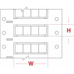 Polyolefin sleeve label in white matte finish, 3/8 in x 1/2 in, for wire gauges 4 AWG to 8 AWG. Compatible with i7100 printer series. Used for on-demand wire identification and marking in industrial environments.