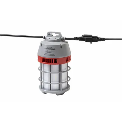 KEYSTONE TECHNOLOGIES Lampu Sementara: LED, Berkabel, Lampu Tali, Panjang Kabel Daya 6 ft, 120V AC, Kait - Hanging Lights