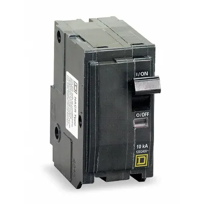 SQUARE D Pemutus Sirkuit Miniatur: 110 A, 120/240V AC, Fase Tunggal, 10kA pada 120/240V AC - QO Series, Plug-In Square D Miniature Circuit Breakers