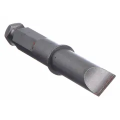 Slotted head impact bit with hex shank for use with impact drivers. Constructed from S2 steel. Imperial size 12F-14R. Sold in a 5-pack. Suitable for driving slotted screws in assembly and maintenance tasks.