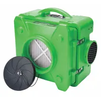 Air Scrubber: Polyethylene, Particulate Filtration, 1,400 sq ft Max Coverage Area, Front, No Alarm (MPN BD-AS-550-GN)