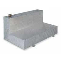 Transfer Tank: Silver, L-Shape, 100 gal Capacity, Aluminum, 0.125 ga Thick, Clearcoat (MPN 437000)
