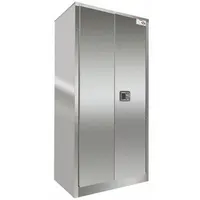 SECURALL Storage Cabinet: 36 in x 18 in x 72 in, Flush Handle Handle & Latch, 18 ga Panel Thick (MPN 104-SW-SS)