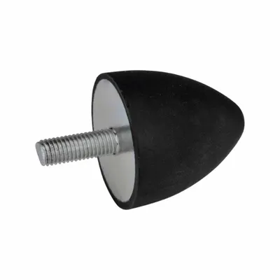 JW WINCO Dudukan Peredam Getaran: Kerucut, Karet Alam - Male x Non-Threaded Vibration-Isolating Mounts