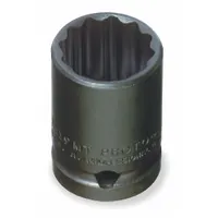 PROTO Impact Socket: 1/2 in Drive Size, Metric, 24 mm Socket Size, 12-Point, Std, Black Oxide (MPN J7424MT)