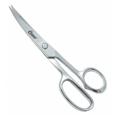 CLAUSS Gunting: Tangan Kanan, 8 1/4 in Panjang Keseluruhan, Lurus, Baja, Runcing, Perak - All-Metal Scissors