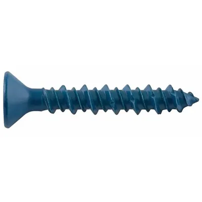 DEWALT Jangkar Sekrup: Panjang Keseluruhan 3 1/4 in, Diameter 1/4 in, Baja, Fosfat Biru, Torx - Flat-Head Screw Anchors