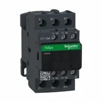 SCHNEIDER IEC contactor: Non-Reversing, 3 Poles, 3NO Contacts, 38 A, 110V AC Coil (MPN LC1D38F7)