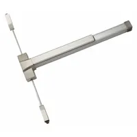This surface vertical rod push bar is designed for emergency egress on doors up to 36 inches wide. Constructed with a stainless steel touchbar actuator, it is suitable for commercial, institutional, and industrial facilities requiring code-compliant exit hardware. This model does not include a cylinder and is not ligature-resistant