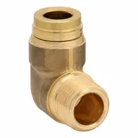 Push-Fit Elbow Fitting: 3/8 in OD x 1/2 in Pipe Fitting Size, Push-to-Connect x MNPT, Brass, Adapter (MPN 169PTCNS-6-8)